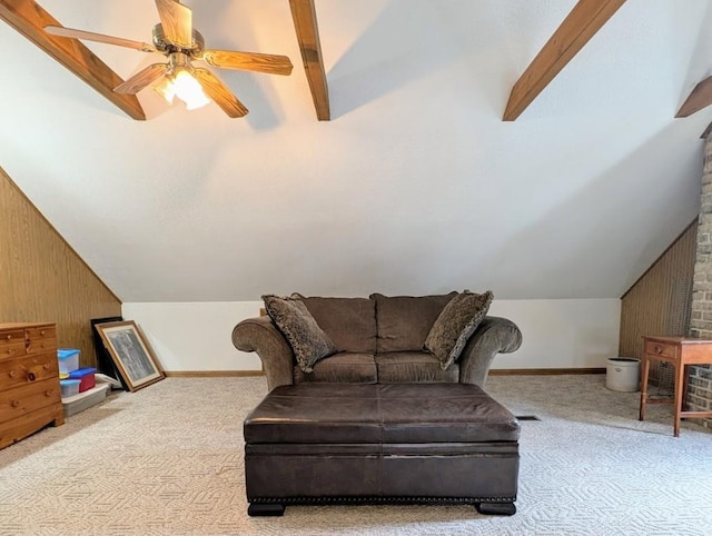 933 E 31st St, Erie, PA 16504 - carpeted living room with wood walls and ceiling fan