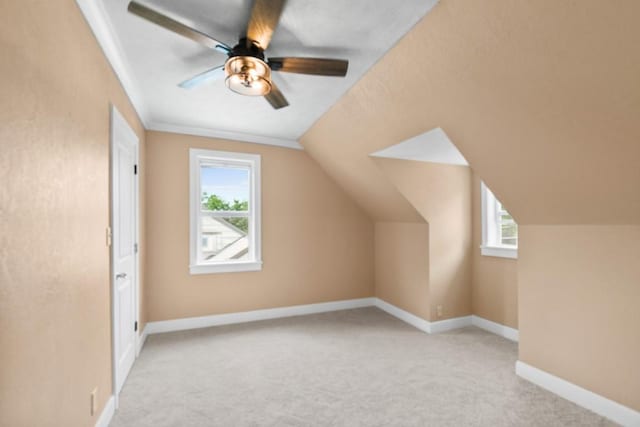 20527 Baird Rd, Meadville, PA 16335 - bonus room featuring healthy amount of natural light, carpet floors, a ceiling fan, and lofted ceiling
