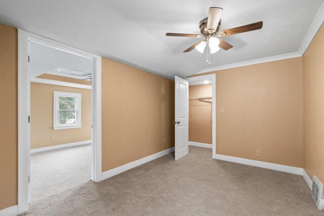 20527 Baird Rd, Meadville, PA 16335 - unfurnished bedroom with carpet flooring, a ceiling fan, and crown molding