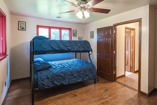 454 Orchard Beach Rd, North East, PA 16428 - bedroom featuring wood finished floors and a ceiling fan