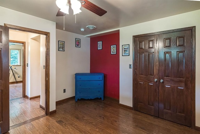 454 Orchard Beach Rd, North East, PA 16428 - unfurnished bedroom with wood finished floors and ceiling fan