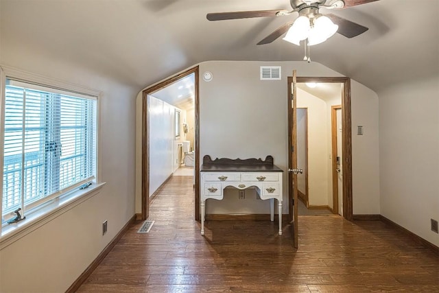 454 Orchard Beach Rd, North East, PA 16428 - hallway with hardwood / wood-style floors and lofted ceiling