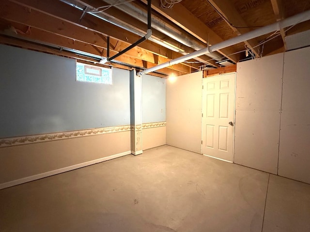 view of basement