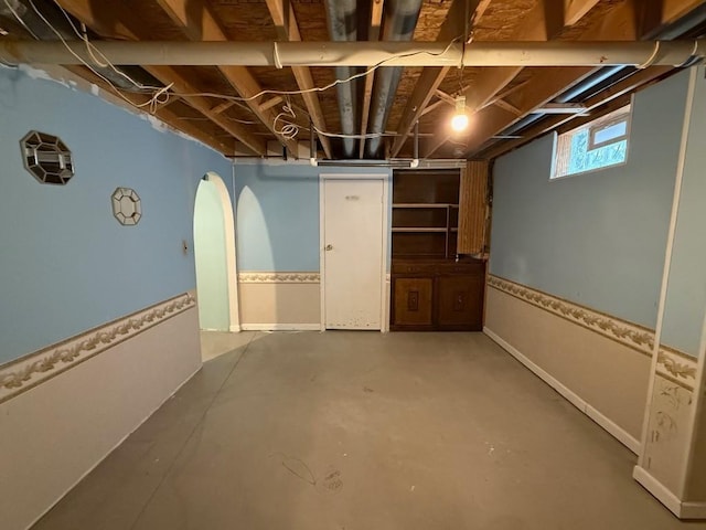 view of basement