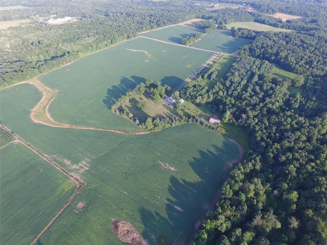 bird's eye view featuring a rural view