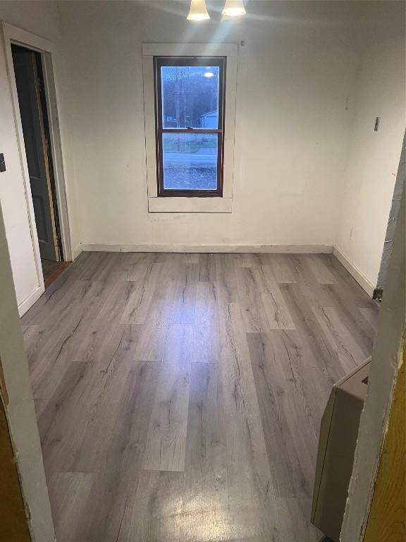 empty room featuring light hardwood / wood-style floors