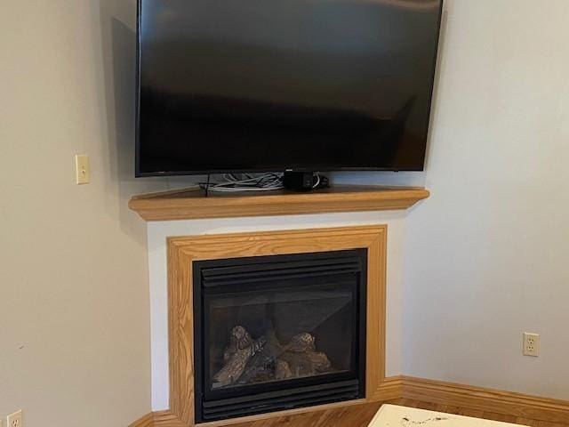 2156 Depot St, Waterford, PA 16441 - detailed view of a glass covered fireplace