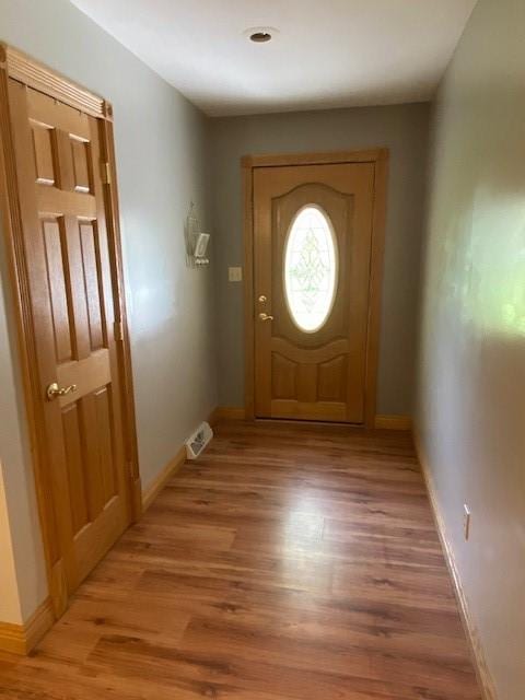2156 Depot St, Waterford, PA 16441 - doorway to outside featuring light wood-type flooring and baseboards