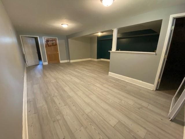 2156 Depot St, Waterford, PA 16441 - finished below grade area with wood finished floors and baseboards