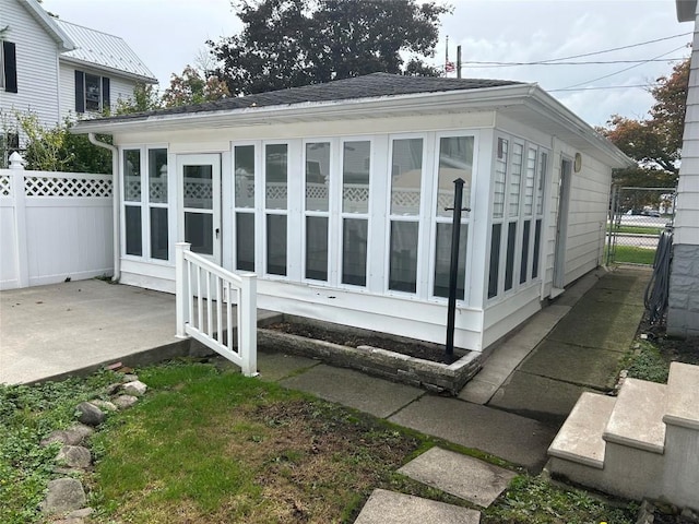 view of home's exterior featuring a patio