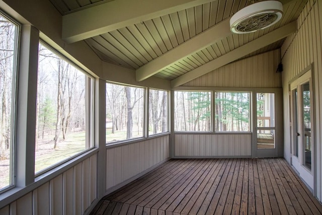 5130 W Stancliff Rd, Mckean, PA 16426 - unfurnished sunroom with beam ceiling and a wealth of natural light