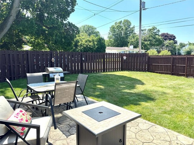 3524 French St, Erie, PA 16504 - fenced backyard featuring outdoor dining area and a patio