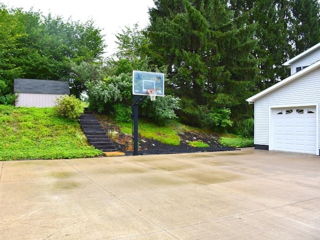 view of basketball court