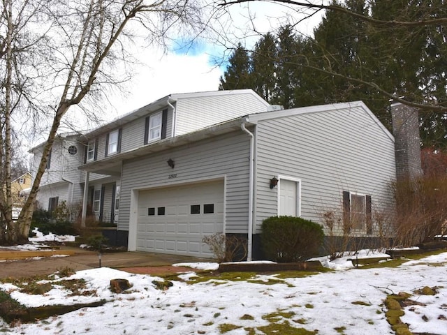 view of snowy exterior