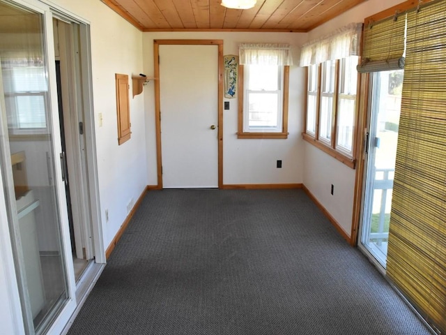 unfurnished sunroom featuring a healthy amount of sunlight