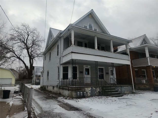 view of front of property with a porch