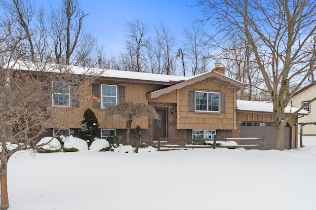 bi-level home with a garage