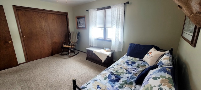 view of carpeted bedroom