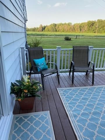 deck with a lawn