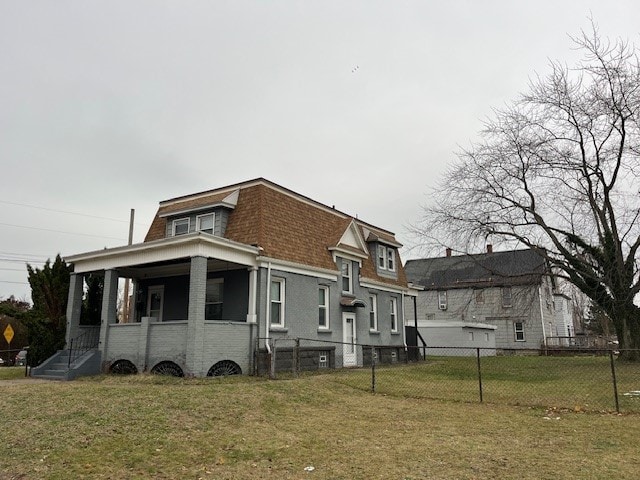 exterior space with a lawn