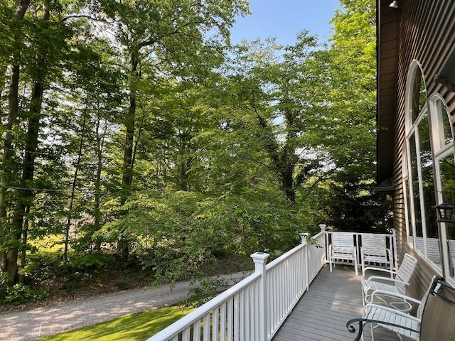 13478 Old Lake Rd Unit 62, East Springfield, PA 16411 - view of wooden terrace