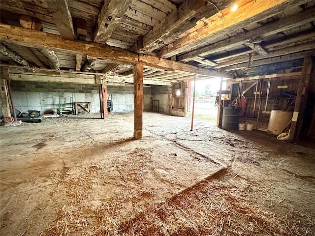 view of basement