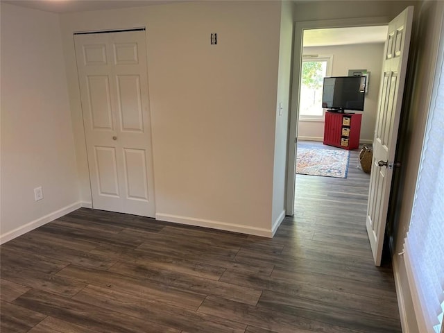 interior space featuring dark hardwood / wood-style floors