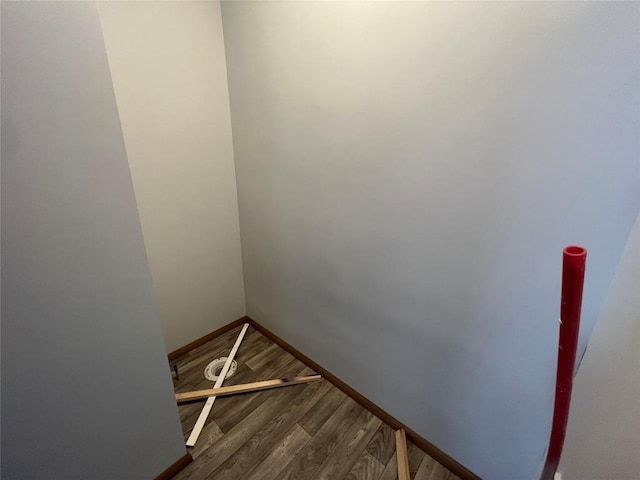 interior space featuring dark wood-type flooring