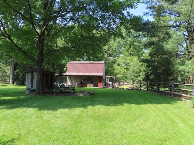 1900 Navaho Rd, Jamestown, PA 16134 - view of yard featuring an outbuilding