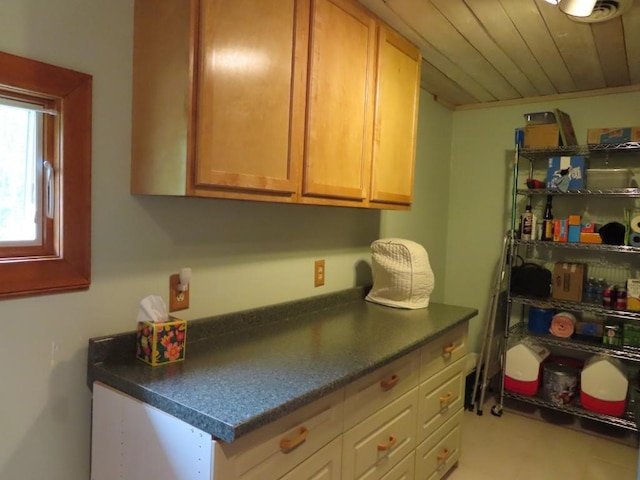 1900 Navaho Rd, Jamestown, PA 16134 - kitchen featuring wooden ceiling and dark countertops