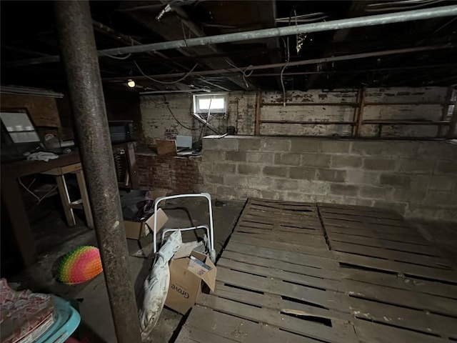 view of basement