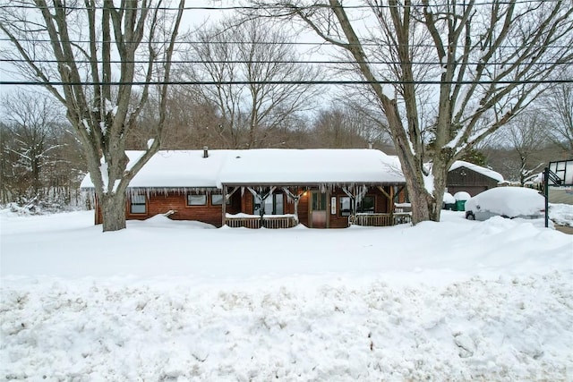 view of front of home with a porch