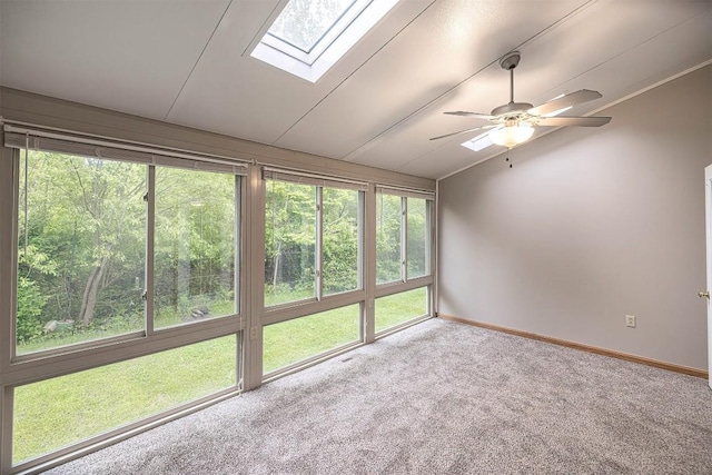 4119 Wood Hills Dr Unit C23, Erie, PA 16510 - unfurnished sunroom with a skylight, healthy amount of natural light, and vaulted ceiling
