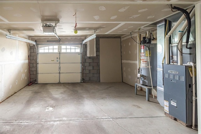4119 Wood Hills Dr Unit C23, Erie, PA 16510 - garage featuring gas water heater, a garage door opener, and heating unit