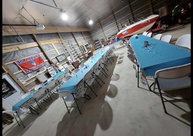 interior space featuring concrete flooring