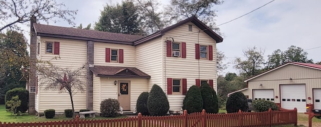 view of property featuring a garage