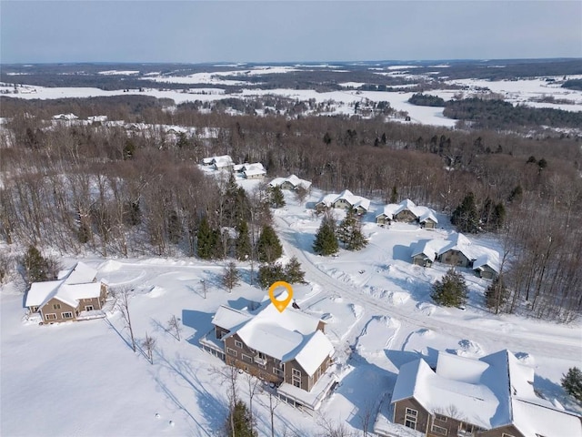 view of snowy aerial view