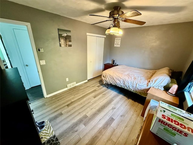 2735 W 35th St, Erie, PA 16506 - bedroom featuring wood finished floors, a closet, and a ceiling fan