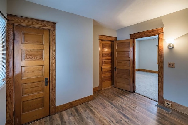 interior space featuring dark hardwood / wood-style flooring