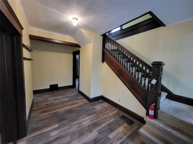 1038 Liberty St, Meadville City, PA 16335 - staircase featuring wood finished floors and baseboards