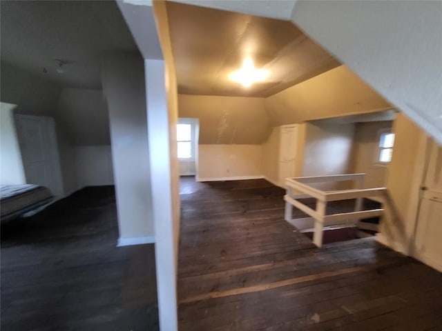1038 Liberty St, Meadville City, PA 16335 - bonus room featuring wood-type flooring, lofted ceiling, and baseboards