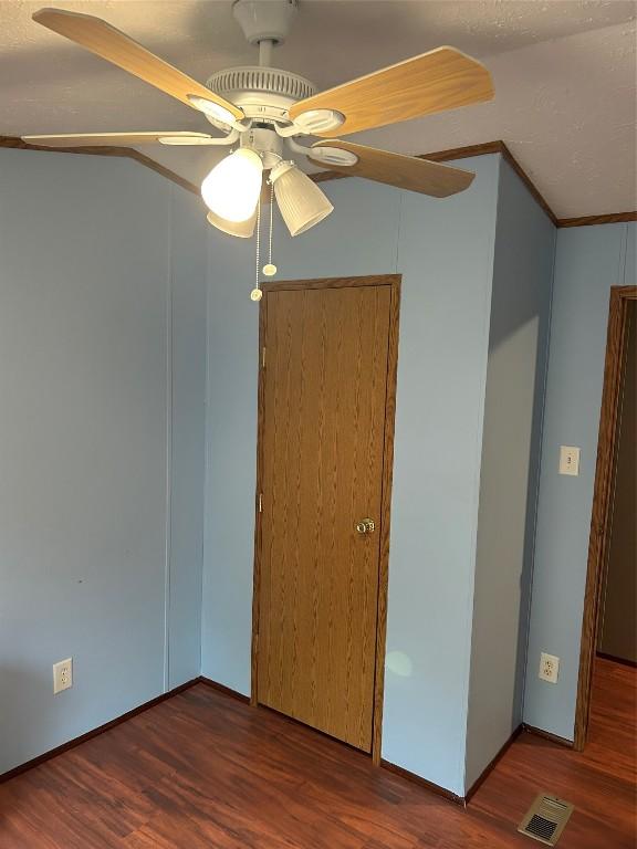 263 W Jamestown Rd, Jamestown, PA 16134 - empty room with a ceiling fan and wood finished floors