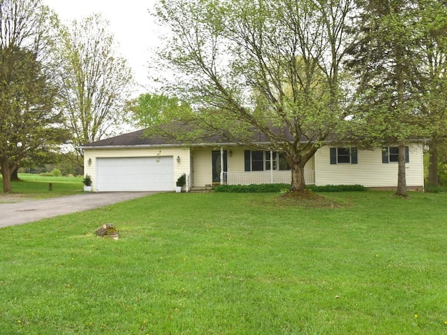 18879 E Cole Rd, Meadville, PA 16335 - ranch-style house with a garage, driveway, and a front yard