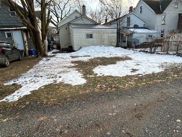 view of snowy yard