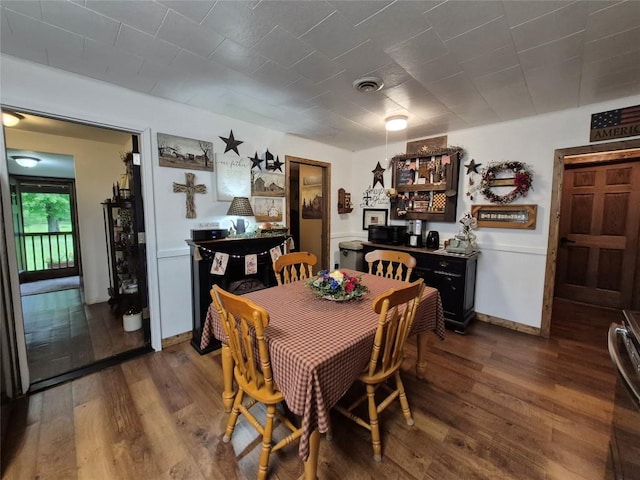 26418 State Highway 18, Albion, PA 16401 - dining area featuring dark wood-type flooring