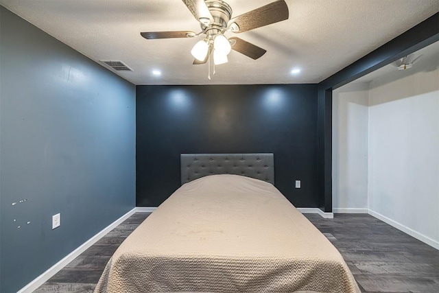 10220 Barton Rd, Waterford, PA 16441 - bedroom with dark wood finished floors, a ceiling fan, and recessed lighting