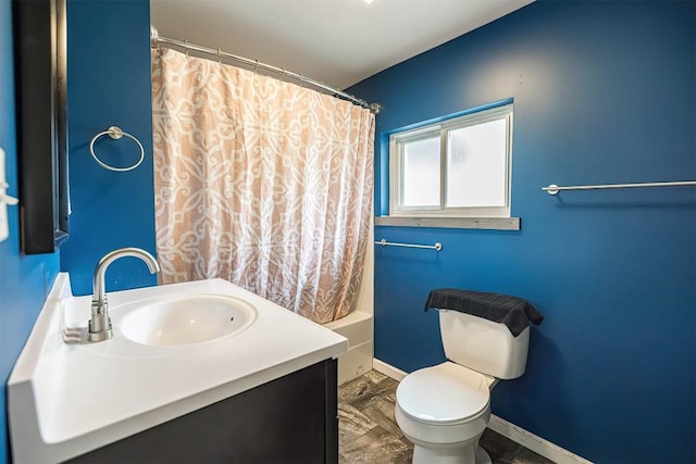 10220 Barton Rd, Waterford, PA 16441 - bathroom with vanity and shower / tub combo with curtain