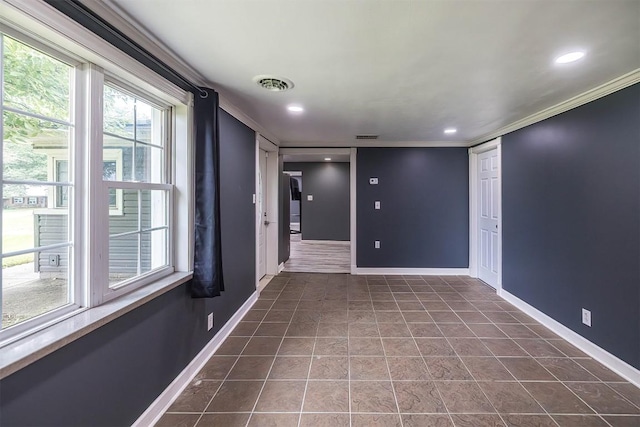 10220 Barton Rd, Waterford, PA 16441 - unfurnished room featuring ornamental molding, healthy amount of natural light, recessed lighting, and tile patterned floors