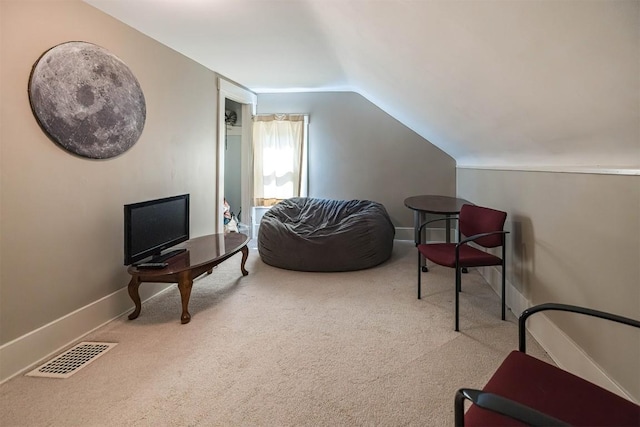 1047 Napier Ave, Erie, PA 16511 - sitting room with carpet, vaulted ceiling, and baseboards