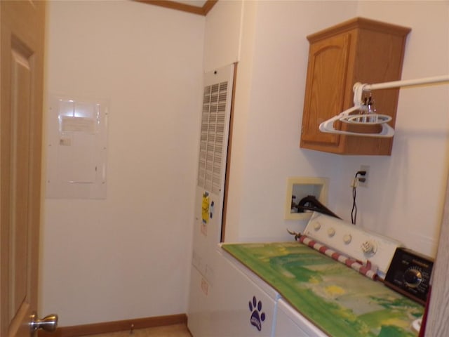 bathroom featuring electric panel